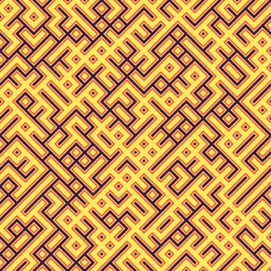 Soyut Geometrik Desen üretken hesaplama sanatı çizimi