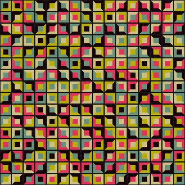 Soyut Geometrik Desen üretken hesaplama sanatı çizimi