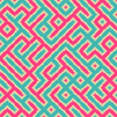 Soyut Geometrik Desen üretken hesaplama sanatı çizimi