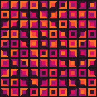 Soyut Geometrik Desen üretken hesaplama sanatı çizimi