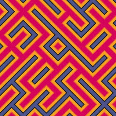 Soyut Geometrik Desen üretken hesaplama sanatı çizimi