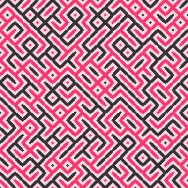 Soyut Geometrik Desen üretken hesaplama sanatı çizimi