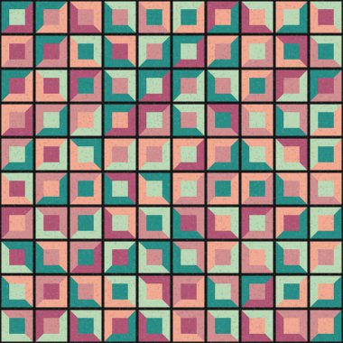 Soyut Geometrik Desen üretken hesaplama sanatı çizimi