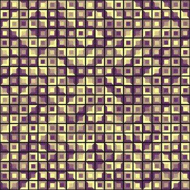 Soyut Geometrik Desen üretken hesaplama sanatı çizimi