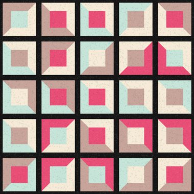 Soyut Geometrik Desen üretken hesaplama sanatı çizimi