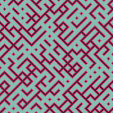 Soyut Geometrik Desen üretken hesaplama sanatı çizimi