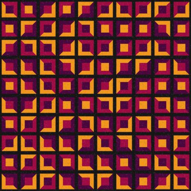 Soyut Geometrik Desen üretken hesaplama sanatı çizimi