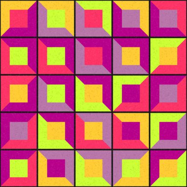 Soyut Geometrik Desen üretken hesaplama sanatı çizimi