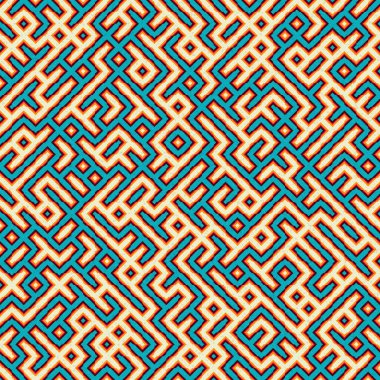 Soyut Geometrik Desen üretken hesaplama sanatı çizimi