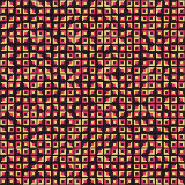 Soyut Geometrik Desen üretken hesaplama sanatı çizimi