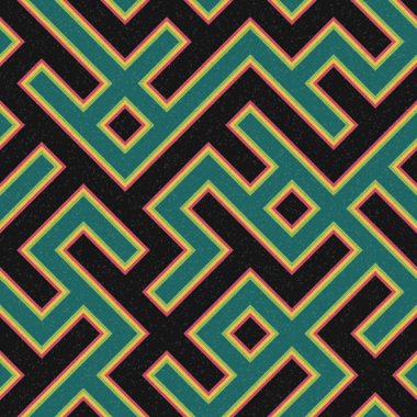 Soyut Geometrik Desen üretken hesaplama sanatı çizimi