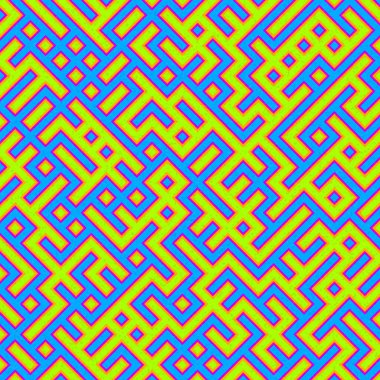 Soyut Geometrik Desen üretken hesaplama sanatı çizimi