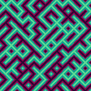 Soyut Geometrik Desen üretken hesaplama sanatı çizimi