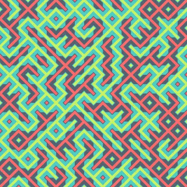 Soyut Geometrik Desen üretken hesaplama sanatı çizimi