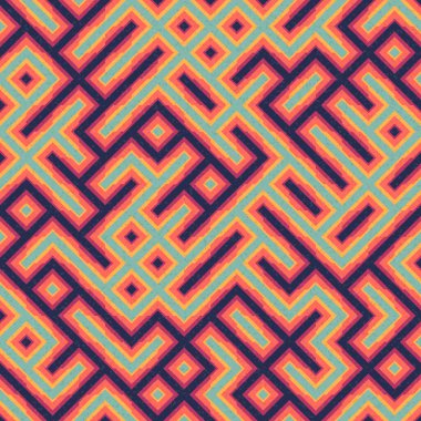 Soyut Geometrik Desen üretken hesaplama sanatı çizimi