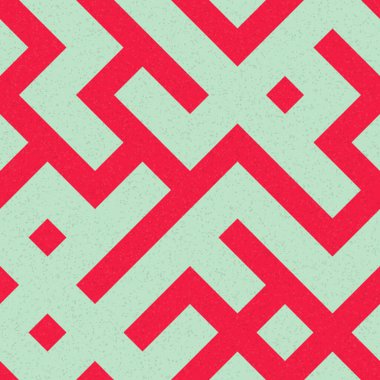 Soyut Geometrik Desen üretken hesaplama sanatı çizimi, labirent taklidi