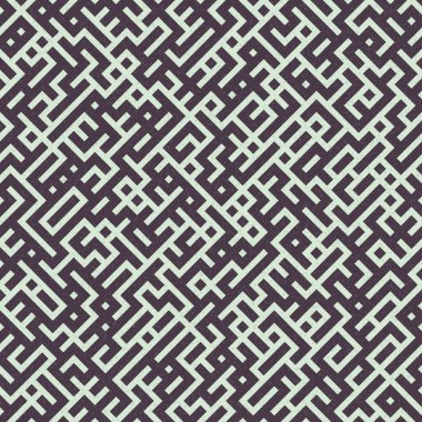 Soyut Geometrik Desen üretken hesaplama sanatı çizimi, labirent taklidi