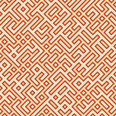 Soyut Geometrik Desen üretken hesaplama sanatı çizimi, labirent taklidi