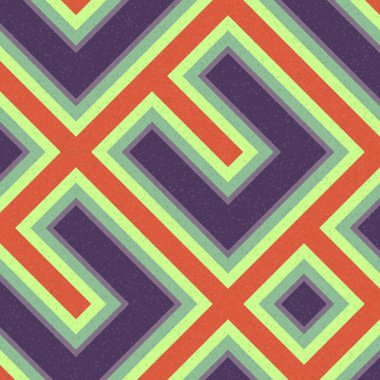 Soyut Geometrik Desen üretken hesaplama sanatı çizimi, labirent taklidi