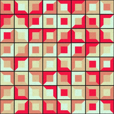 Soyut Geometrik Desen üretken hesaplama sanatı çizimi