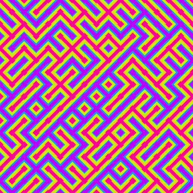 Soyut Geometrik Desen üretken hesaplama sanatı çizimi