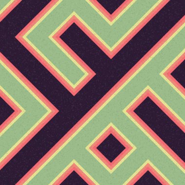 Soyut Geometrik Desen üretken hesaplama sanatı çizimi, labirent taklidi