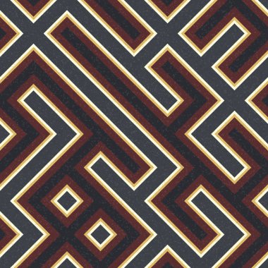 Soyut Geometrik Desen üretken hesaplama sanatı çizimi, labirent taklidi