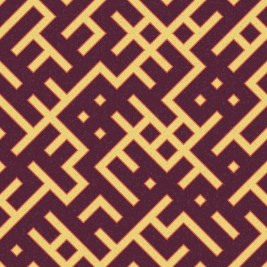 Soyut Geometrik Desen üretken hesaplama sanatı çizimi, labirent taklidi