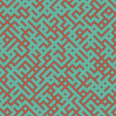 Soyut Geometrik Desen üretken hesaplama sanatı çizimi, labirent taklidi