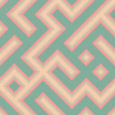 Soyut Geometrik Desen üretken hesaplama sanatı çizimi, labirent taklidi