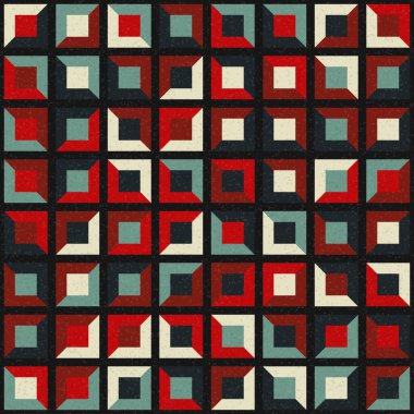 Soyut Geometrik Desen üretken hesaplama sanatı çizimi