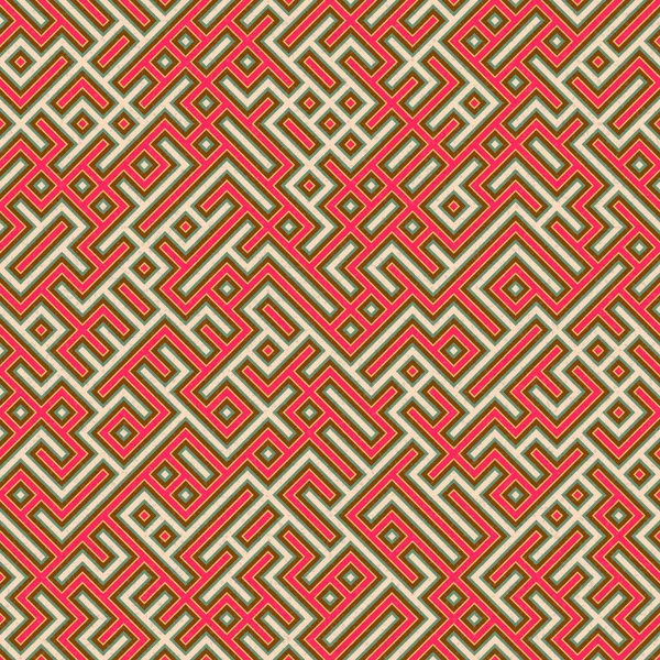Abstraktes Geometrisches Muster Generative Computergrafik Illustration Labyrinthimitation — Stockvektor