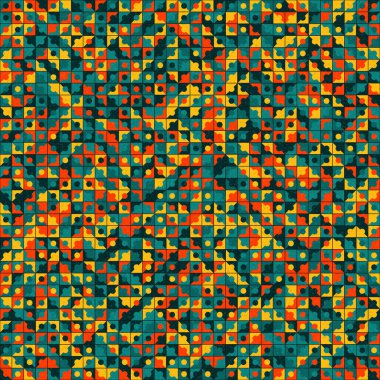 Soyut Geometrik Desen üretken hesaplama sanatı çizimi