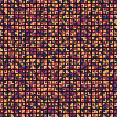 Soyut Geometrik Desen üretken hesaplama sanatı çizimi