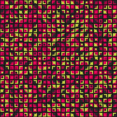 Soyut Geometrik Desen üretken hesaplama sanatı çizimi