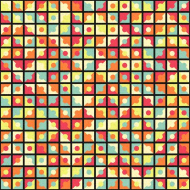 Soyut Geometrik Desen üretken hesaplama sanatı çizimi