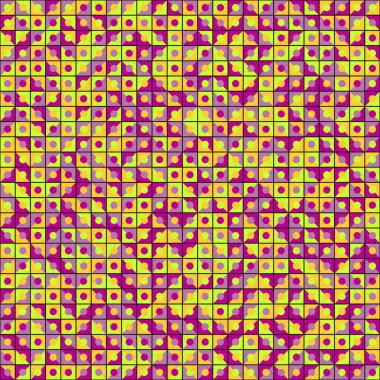 Soyut Geometrik Desen üretken hesaplama sanatı çizimi