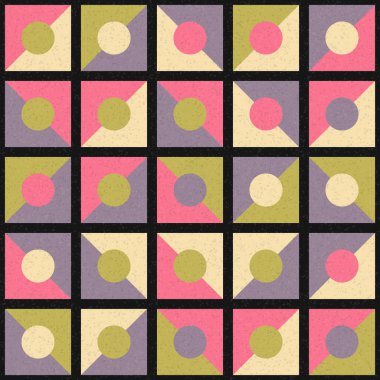 Soyut Geometrik Desen üretken hesaplama sanatı çizimi