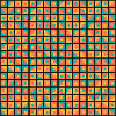 Soyut Geometrik Desen üretken hesaplama sanatı çizimi