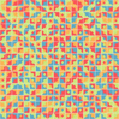 Soyut Geometrik Desen üretken hesaplama sanatı çizimi