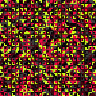 Soyut Geometrik Desen üretken hesaplama sanatı çizimi