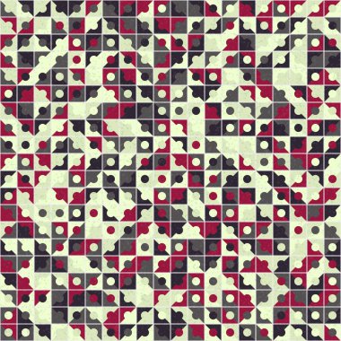 Soyut Geometrik Desen üretken hesaplama sanatı çizimi