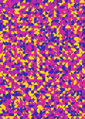 Soyut Geometrik Desen üretken hesaplama sanatı çizimi