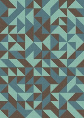 Soyut Geometrik Desen, üretken hesaplama sanatı çizimi