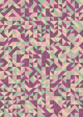 Soyut Geometrik Desen, üretken hesaplama sanatı çizimi