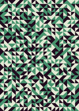 Soyut Geometrik Desen, üretken hesaplama sanatı çizimi