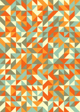 Soyut Geometrik Desen, üretken hesaplama sanatı çizimi