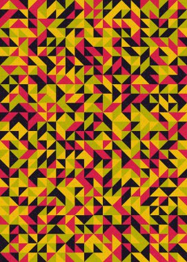 Soyut Geometrik Desen, üretken hesaplama sanatı çizimi