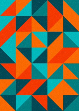 Soyut Geometrik Desen üretken hesaplama sanatı çizimi