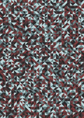 Soyut Geometrik Desen, üretken hesaplama sanatı çizimi